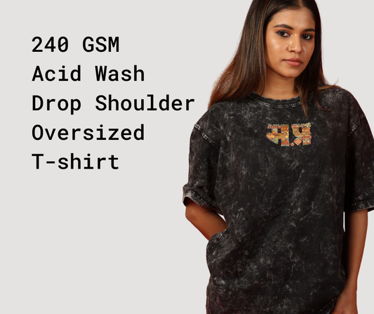 Women's Dropshoulder Acid Wash Oversized T-shirt