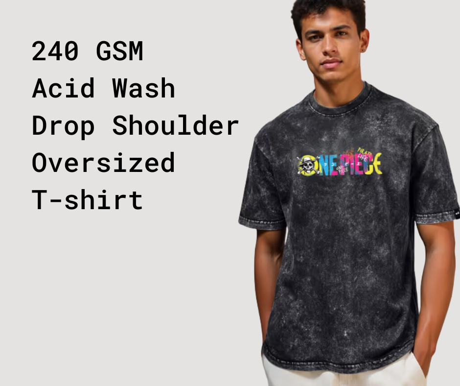 Men's Dropshoulder Acid Wash Oversized T-shirt